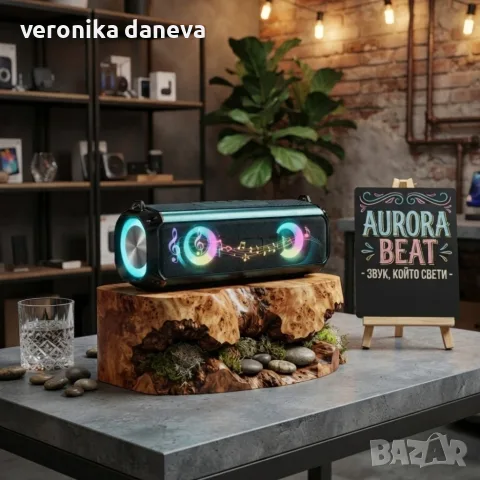 Преносима Bluetooth колонка – Безжичен високоговорител с LED светлини, снимка 3 - Bluetooth тонколони - 55854420