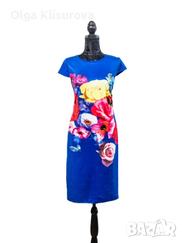 Ефектна рокля с флорални мотиви, снимка 1