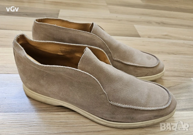Мъжки мокасини Eleventy Beige Suede Slip-On1 - 42/43, снимка 6 - Мокасини - 54165393