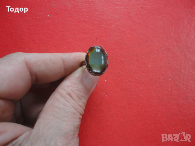 Невероятен сребърен пръстен с камък , снимка 2 - Пръстени - 44619143