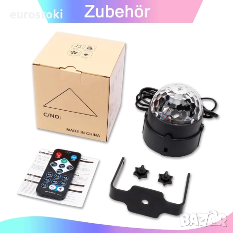 SEBRUANC Диско топка, звуково активирано парти светлини с дистанционно управление, снимка 2 - Прожектори - 51458097
