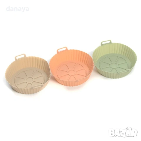 6337 Силиконова форма за Airfryer, ф22см, снимка 6 - Съдове за готвене - 53119780