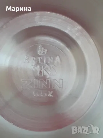 Комплект Кана и чаши за вино от калай Antik*Vintage#74, снимка 8 - Антикварни и старинни предмети - 48691014