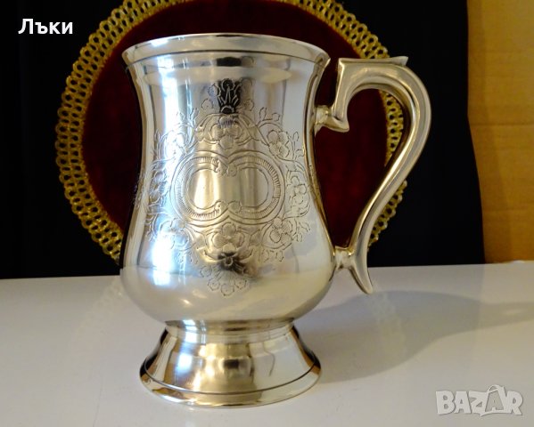 Английски бронзов бокал,халба,чаша,барок. , снимка 4 - Антикварни и старинни предмети - 35649549