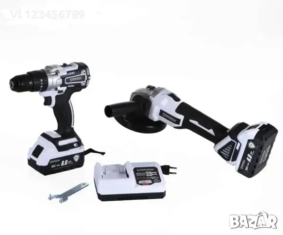 Акумулаторен Винтоверт и Безчетков Ъглошлайф STAHLMAYER PRO 36V 8,0AH, снимка 2 - Други инструменти - 49701984