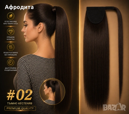 ✨ ОПАШКИ ОТ 100% ЕСТЕСТВЕНА КОСА – БЪРЗА И ЕФЕКТНА ПРОМЯНА ✨, снимка 7 - Аксесоари за коса - 54360310