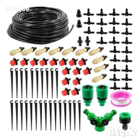 Комплект за капково напояване 25 м – пълен сет с регулируеми дюзи