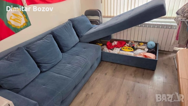Син Диван за продан , снимка 8 - Дивани и мека мебел - 52440304