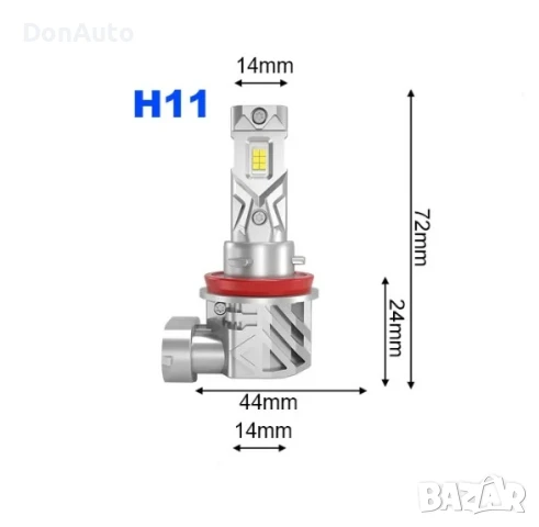 H11 LED крушки 120W, снимка 2 - Аксесоари и консумативи - 51229067
