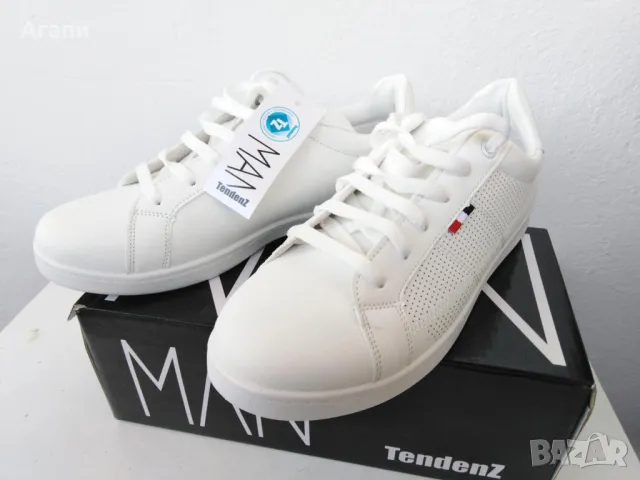 Мъжки кожени обувки маратонки № 42 чисто нови, снимка 2 - Маратонки - 48380413