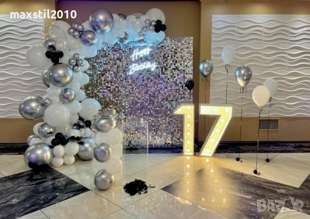 Блестяща стена от пайети в розово злато, снимка 8 - Декорация - 38993392