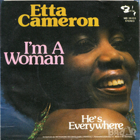 Грамофонни плочи Etta Cameron – I'm A Woman 7" сингъл