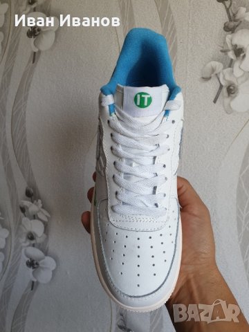 оригинални маратонки  Kith Nike Air Force 1 Low White Blue Lagoon DC9555-100, снимка 3 - Маратонки - 42444684