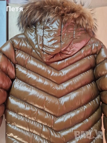 Зимно яке Moncler с гъши пух и естествен косъм, снимка 6 - Якета - 52105709