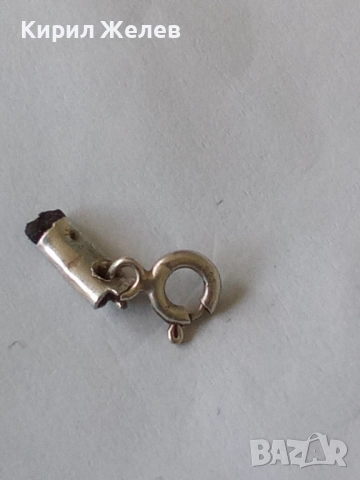 Сребърна карабинка закопчалка 19982, снимка 2 - Колиета, медальони, синджири - 52243874