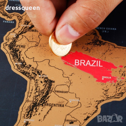 1079 СКРЕЧ КАРТА НА СВЕТА ДЕЛУКС ЗА ИЗТРИВАНЕ, снимка 6 - Други стоки за дома - 44571578