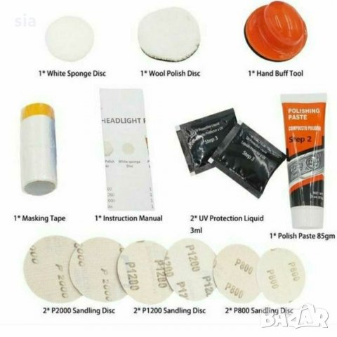 Комплект за ръчно полиране на фарове, visbella , снимка 7 - Аксесоари и консумативи - 29249731
