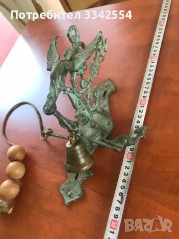 КАМБАНА ЗВЪНЕЦ ЗА ВЪНШНА ВРАТА БРОНЗ ОРНАМЕНТИ, снимка 4 - Други ценни предмети - 48812201