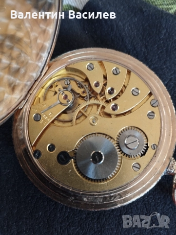 Джобен позлатен часовник с монограми Фердинанд , снимка 6 - Антикварни и старинни предмети - 52024293