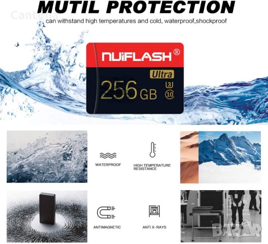 256 GB Nuiflash Ultra memory card Micro SDHC Class 10 U3 , снимка 6 - Карти памет - 40473780