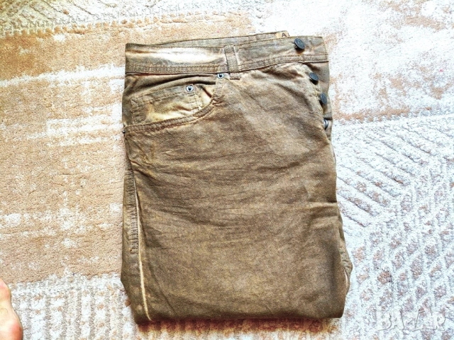 Италиански дънки Alcott 53, слим, № 36 (L), шоколадов цвят, снимка 5 - Дънки - 54025568