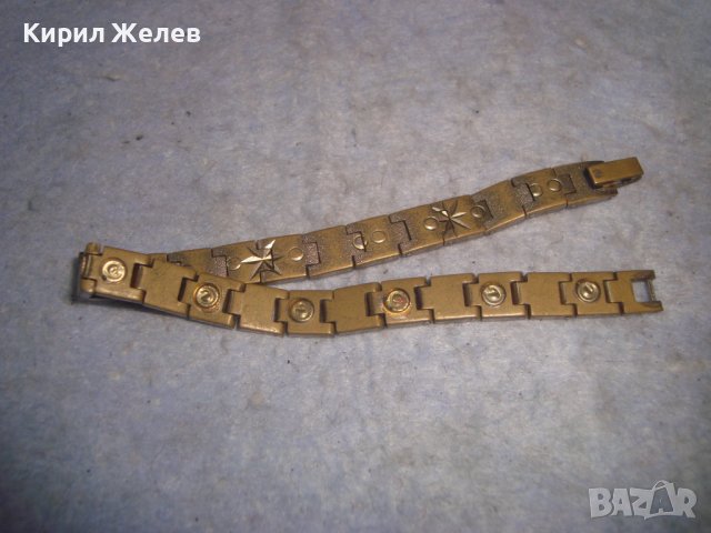 СТАРА МАЙСТОРСКА РЪЧНА ИЗРАБОТКА БРОНЗОВА ПОЗЛАТЕНА РЕТРО АР НУВО ГРИВНА 10013, снимка 3 - Антикварни и старинни предмети - 37026590