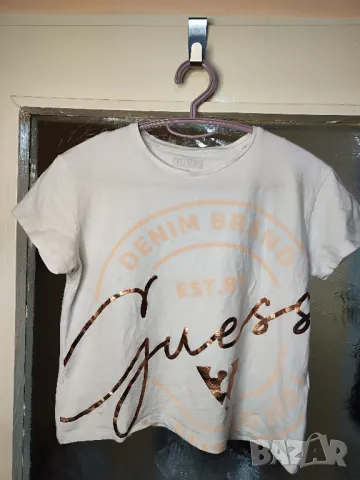 Guess тениска, кроп топ, юношески 12г, дамски М