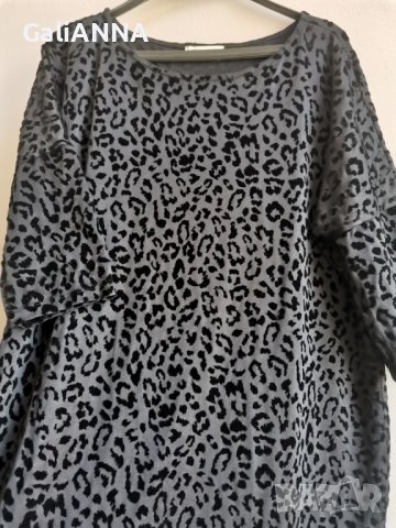 СТРАХОТНА ТУНИКА С ТЮЛ И КАДИФЕ РАЗМЕР 2XL-3XL