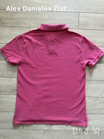 Оригинална мъжка поло тениска Polo Ralph Lauren "Slim Fit", Розова, Размер L, снимка 5 - Тениски - 55770807