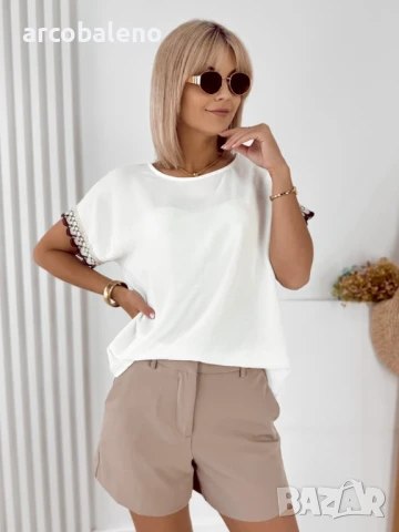 Дамска блуза с къси ръкави GENUA, 3цвята , снимка 16 - Тениски - 51022363