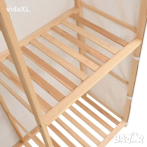 vidaXL Гардероб за дрехи с 3 рафта, 110x40x170 см, снимка 4 - Гардероби - 56146472