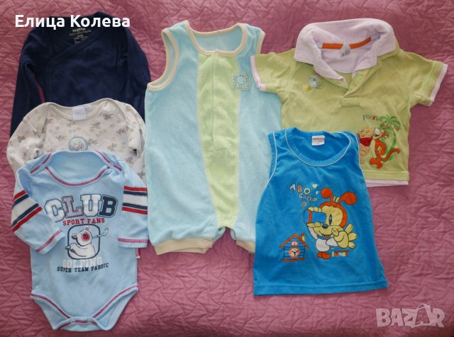 Лот 68-74 см бодита, блузки, ромпър