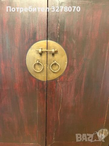 Чифт антични черни лакирани китайски шкафове, снимка 5 - Антикварни и старинни предмети - 54226874