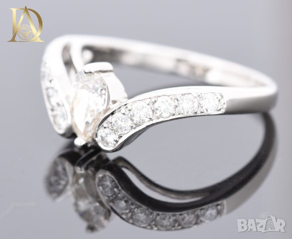 Нов Златен Пръстен с 0.86кт Естествени Диаманти, снимка 4 - Пръстени - 42862961