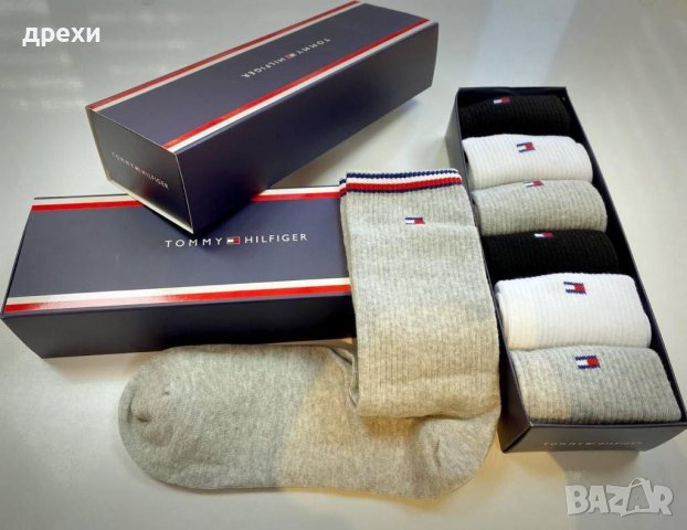 GUCCI LOUIS VUITTON  Calvin Κlein  Nike Lacoste 6 чифта чорапи в кутия, снимка 14 - Дамски чорапи - 39786745