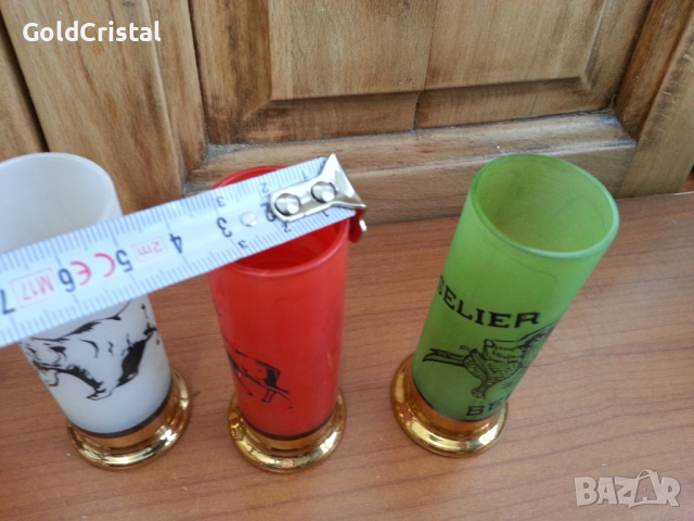 Стъклени чаши чашки  патрон, снимка 5 - Антикварни и старинни предмети - 36402134
