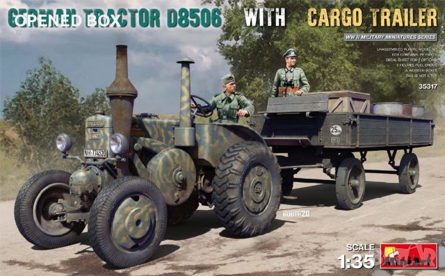 Miniart MIN35317 1:35 немски трактор D8506 с товарно ремарке, снимка 2 - Други ценни предмети - 37995354