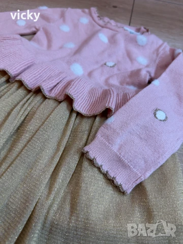 Блестяща рокличка на Boboli, размер 18М 86см, снимка 5 - Бебешки рокли - 50643716