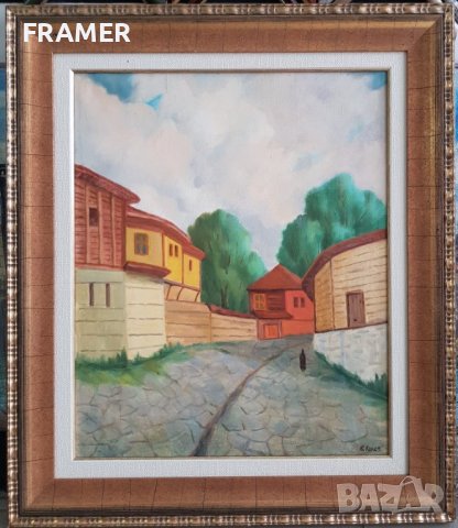 Борис Колев 1906-1982 Уникален Пейзаж от Банско маслени бои