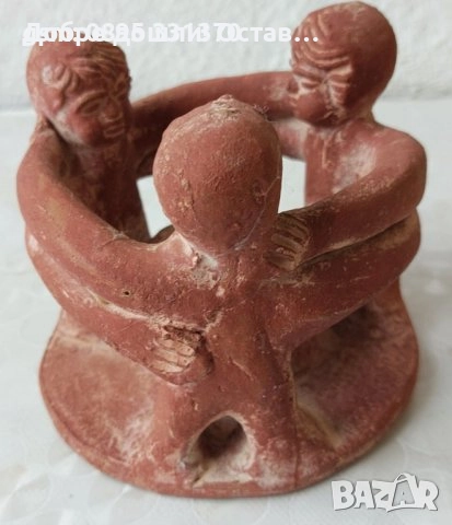 Керамика: къща-свещник, танц-хоро, магаре-кана, Бусинска керамика, солница или пепелник, цървули, снимка 10 - Статуетки - 30595007