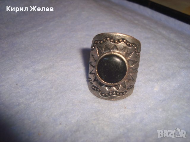 СТАР СРЕБРИСТ МЕСИНГОВ ОРНАМЕНТИРАН РЕГУЛИРУЕМ РЕТРО АРТ ПРЪСТЕН 7128, снимка 6 - Пръстени - 37420170
