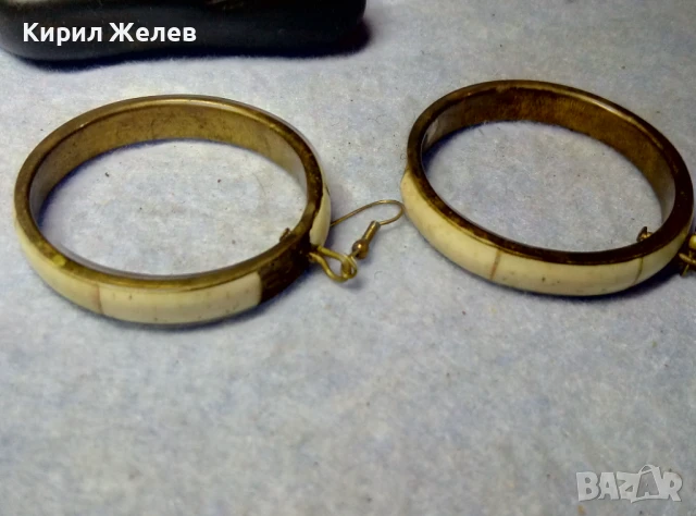 СТАРИ БРОНЗОВИ ЕТНО АРТ ОБЕЦИ ИНКРУСТИРАНИ с РОГ РЪЧНА ТРАДИЦИОННА ИЗРАБОТКА 10545, снимка 7 - Антикварни и старинни предмети - 51280163