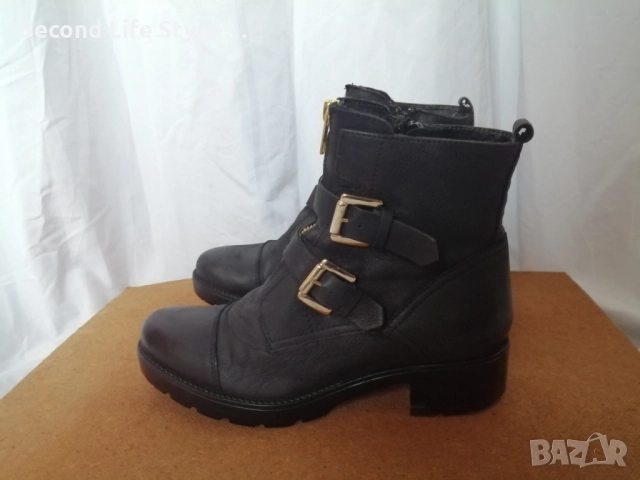 №38 дамски боти естествена кожа в черен цвят марка 5th Avenue, снимка 6 - Дамски боти - 52915798