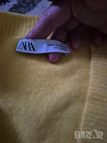 хубав жълт цвят пуловер Зара, снимка 2 - Блузи с дълъг ръкав и пуловери - 47559274