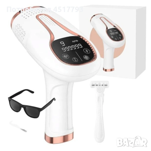 Професионален IPL Епилатор с Ice Cool функция, 1 000 000 импулса, 9 нива на мощност и UV филтър, снимка 2 - Епилатори - 54012146