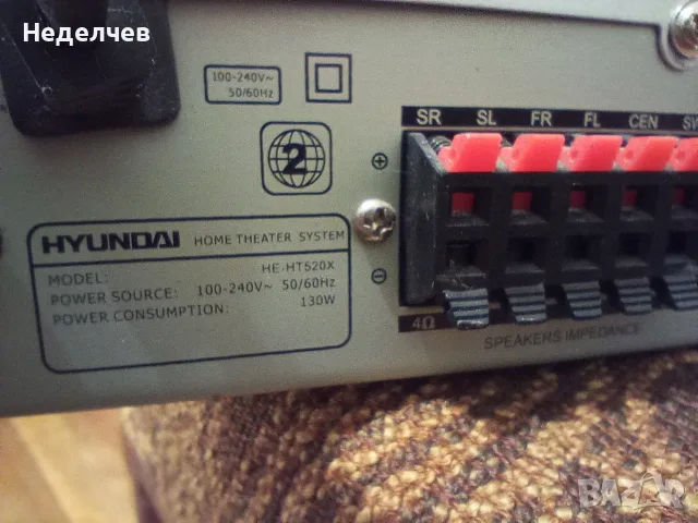 ДВД ресивер, усилвател Hyundai HE-HT520X, снимка 4 - Плейъри, домашно кино, прожектори - 56514976