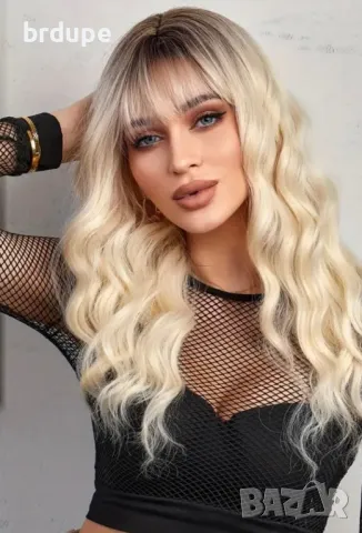 Руса перука на вълни, неразличима от естествена, снимка 3 - Рокли - 50029284