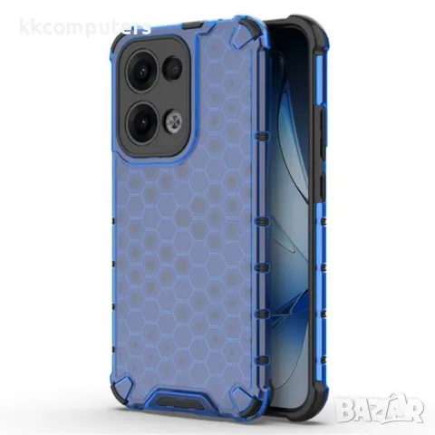 Oppo Reno13 Pro Силиконов Калъф Honeycomb TPU и Протектор, снимка 3 - Калъфи, кейсове - 49828197