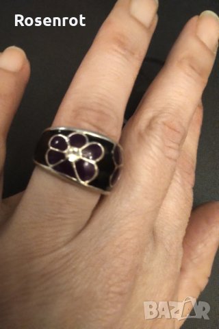 Марков пръстен с емайл РАЗПРОДАЖБА, снимка 4 - Пръстени - 30195722