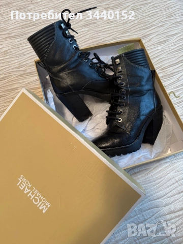 Дамски кожени боти Michael Kors №36 – черни, като нови, снимка 9 - Дамски боти - 54012710